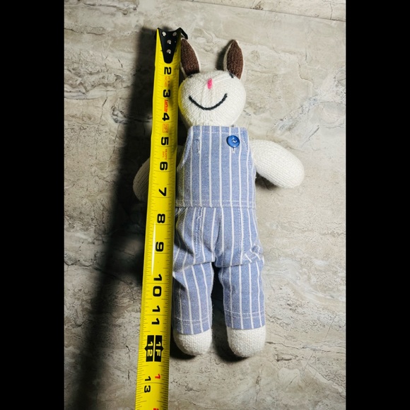 Vintage - Blossom Inspirations Knit Bunny -Plush Rabbit 12” Hand knitted in Peru - Picture 5 of 7